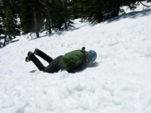 self arrest, ice ax, transciever, Mount Shasta, skiing